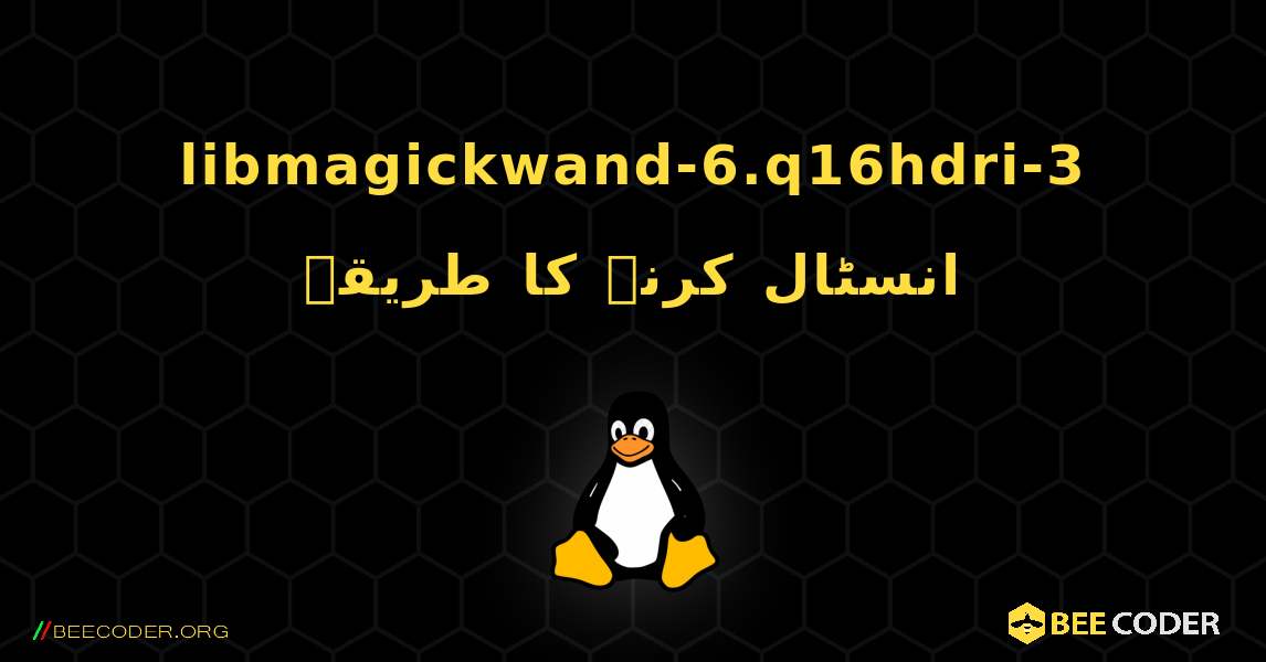 libmagickwand-6.q16hdri-3  انسٹال کرنے کا طریقہ. Linux