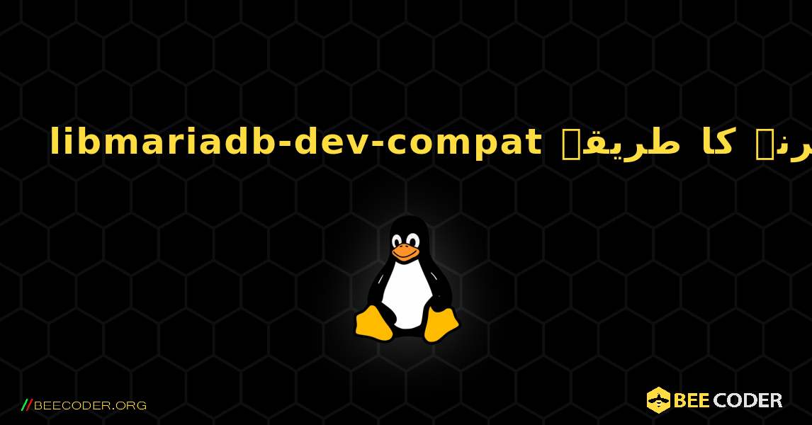 libmariadb-dev-compat  انسٹال کرنے کا طریقہ. Linux