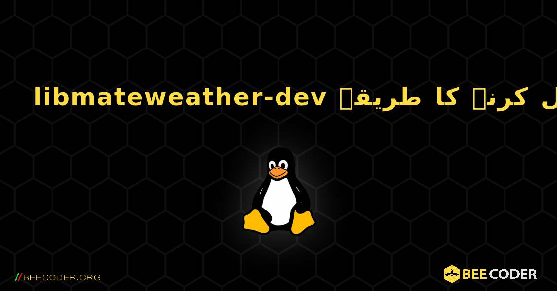 libmateweather-dev  انسٹال کرنے کا طریقہ. Linux