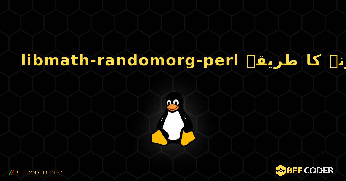 libmath-randomorg-perl  انسٹال کرنے کا طریقہ. Linux