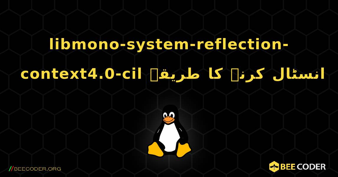 libmono-system-reflection-context4.0-cil  انسٹال کرنے کا طریقہ. Linux