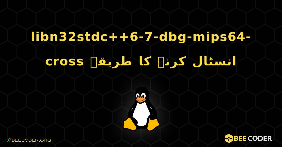 libn32stdc++6-7-dbg-mips64-cross  انسٹال کرنے کا طریقہ. Linux