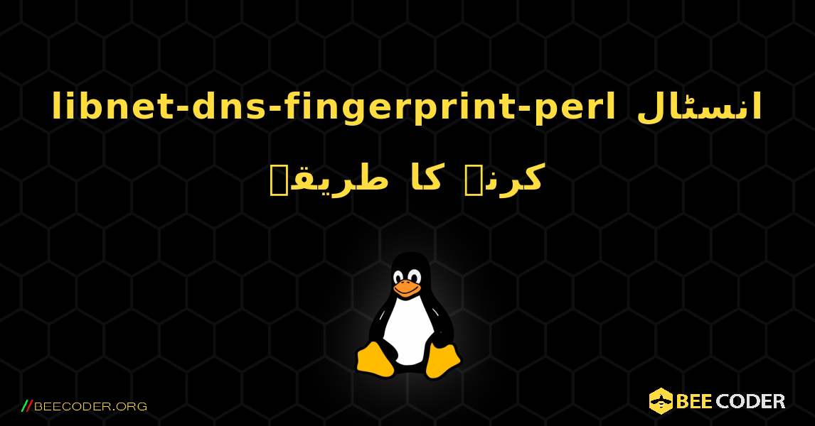 libnet-dns-fingerprint-perl  انسٹال کرنے کا طریقہ. Linux