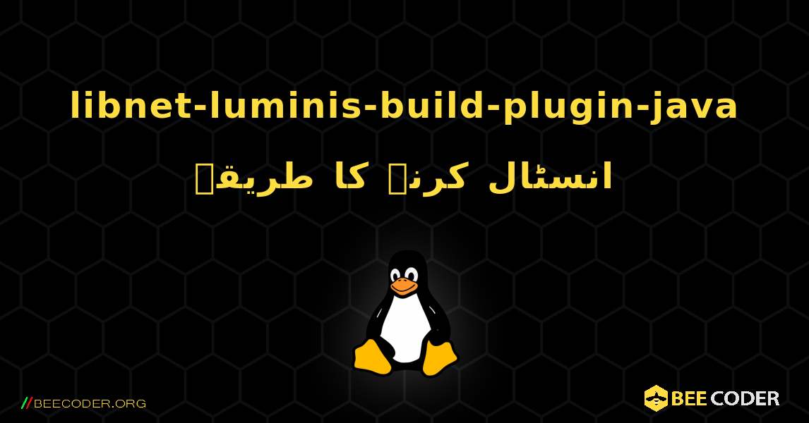 libnet-luminis-build-plugin-java  انسٹال کرنے کا طریقہ. Linux