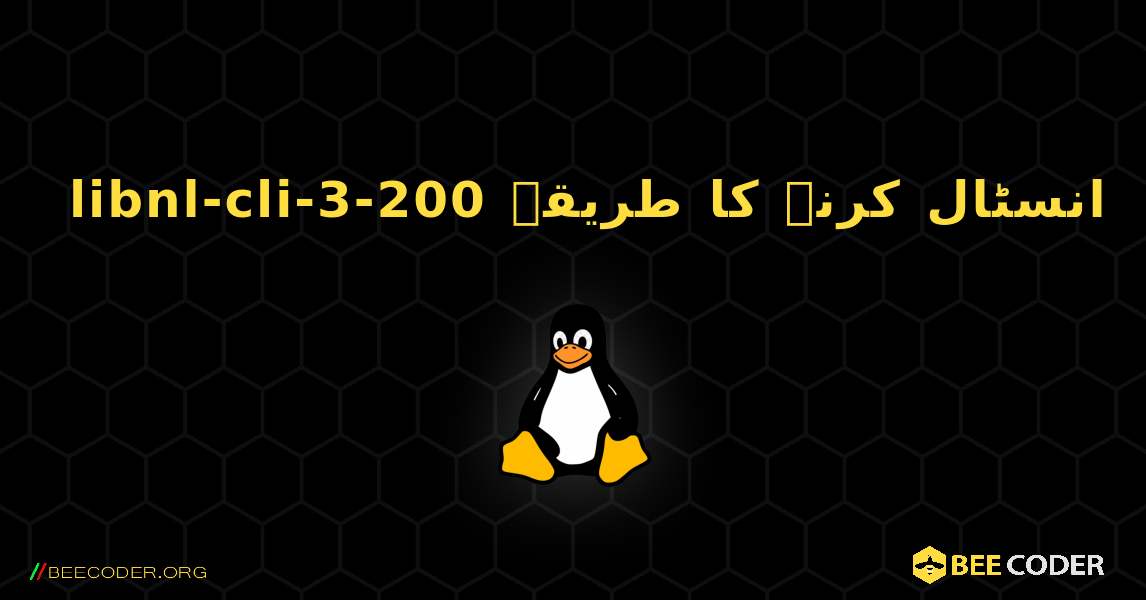 libnl-cli-3-200  انسٹال کرنے کا طریقہ. Linux