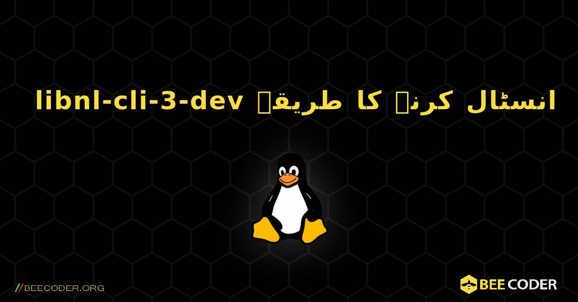libnl-cli-3-dev  انسٹال کرنے کا طریقہ. Linux