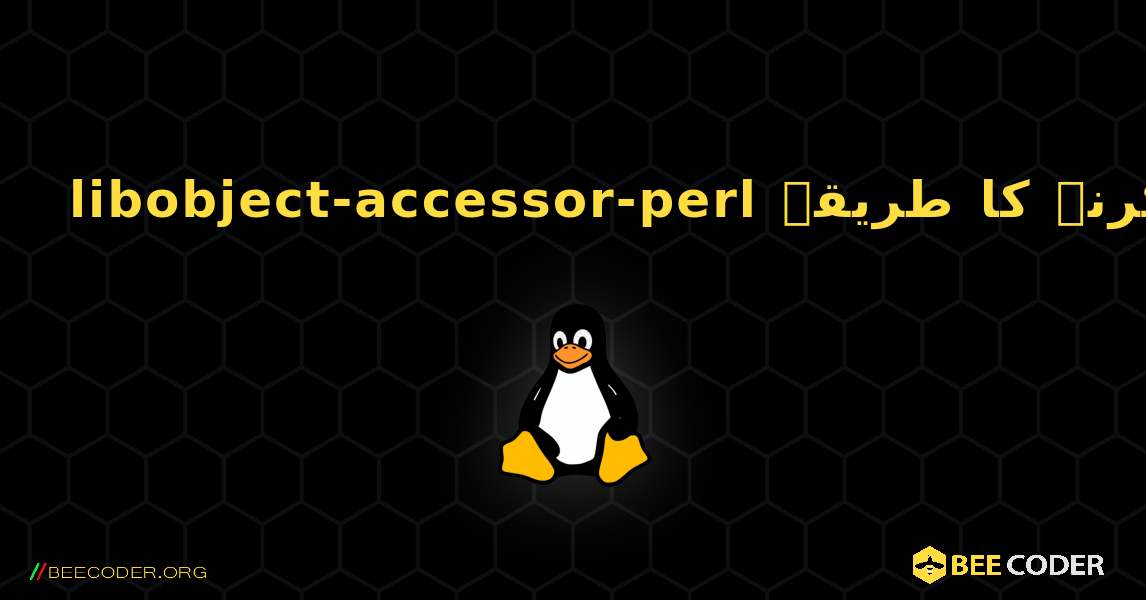 libobject-accessor-perl  انسٹال کرنے کا طریقہ. Linux