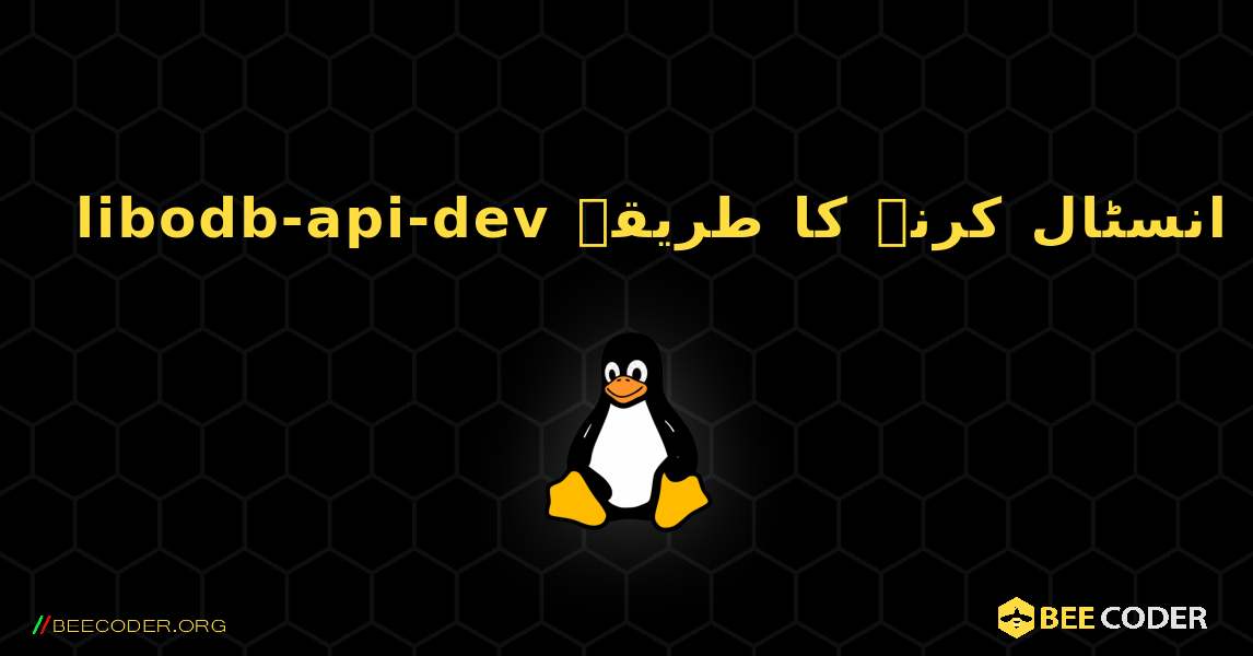 libodb-api-dev  انسٹال کرنے کا طریقہ. Linux