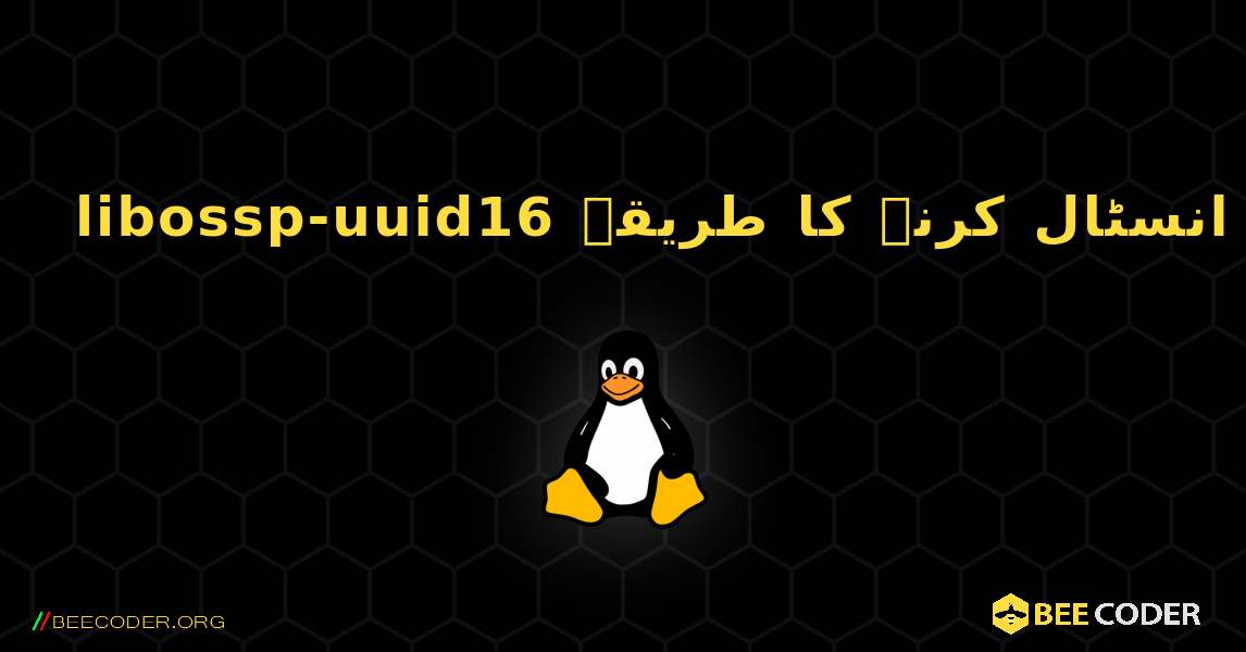 libossp-uuid16  انسٹال کرنے کا طریقہ. Linux