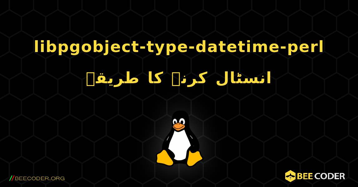 libpgobject-type-datetime-perl  انسٹال کرنے کا طریقہ. Linux