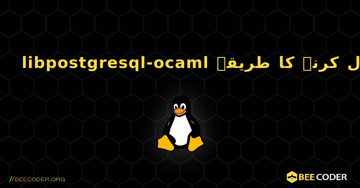 libpostgresql-ocaml  انسٹال کرنے کا طریقہ. Linux