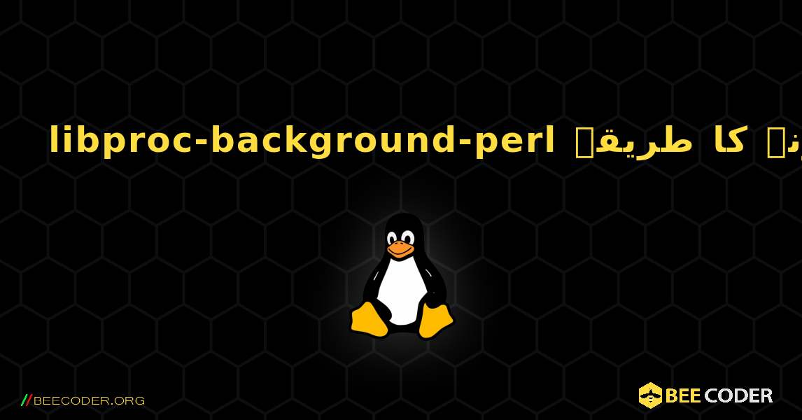 libproc-background-perl  انسٹال کرنے کا طریقہ. Linux