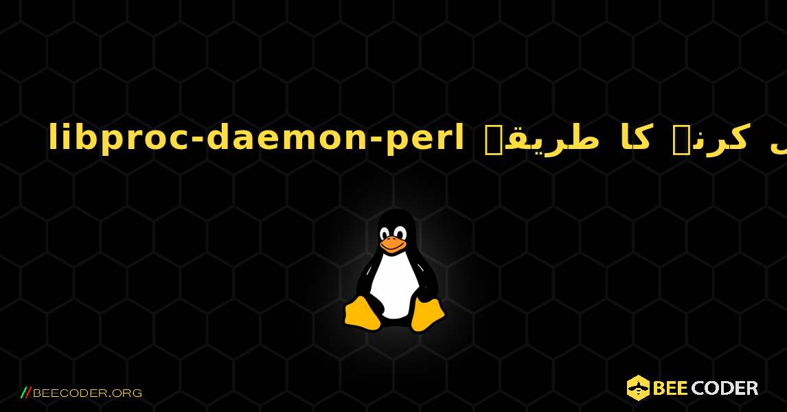 libproc-daemon-perl  انسٹال کرنے کا طریقہ. Linux