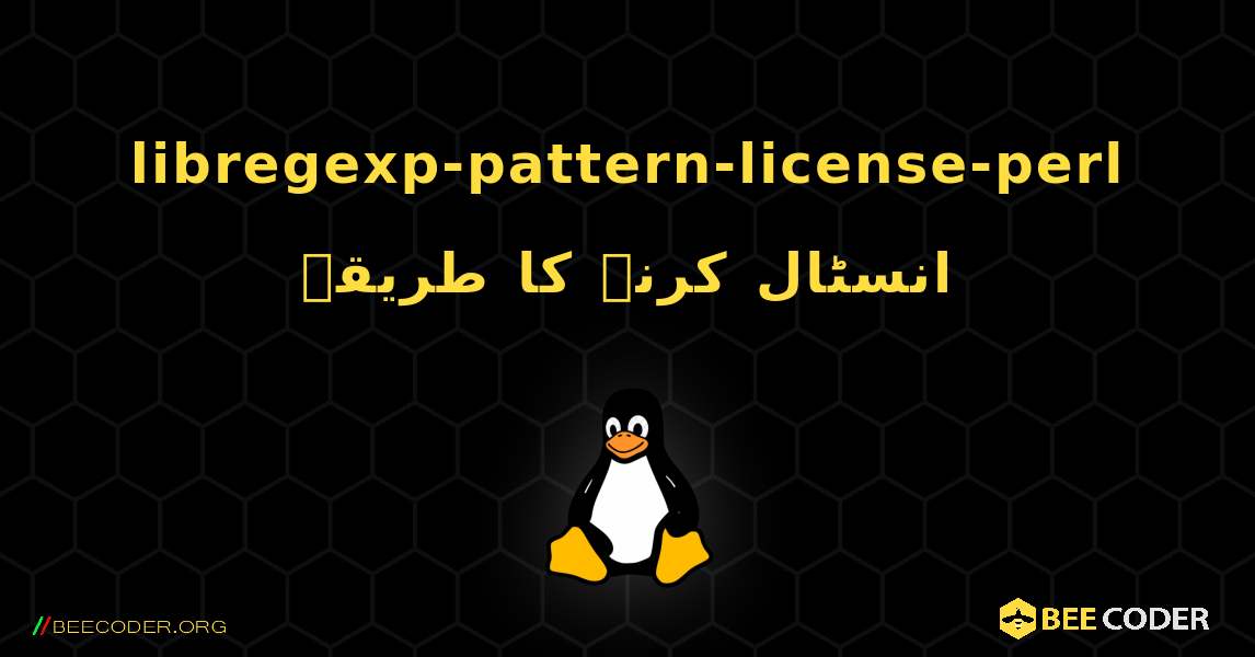 libregexp-pattern-license-perl  انسٹال کرنے کا طریقہ. Linux