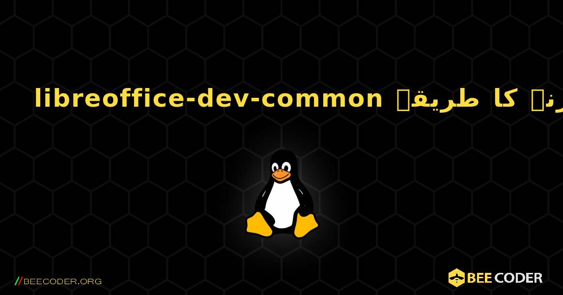 libreoffice-dev-common  انسٹال کرنے کا طریقہ. Linux