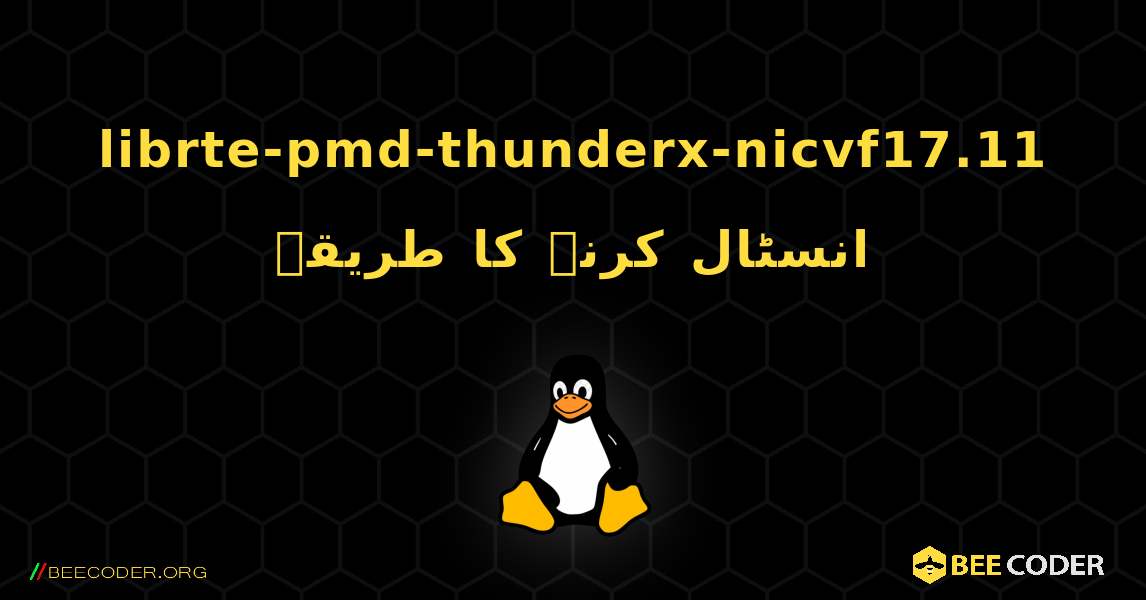 librte-pmd-thunderx-nicvf17.11  انسٹال کرنے کا طریقہ. Linux