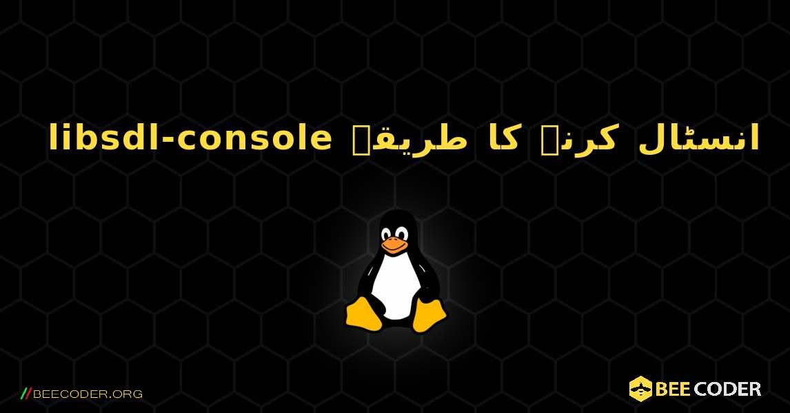 libsdl-console  انسٹال کرنے کا طریقہ. Linux