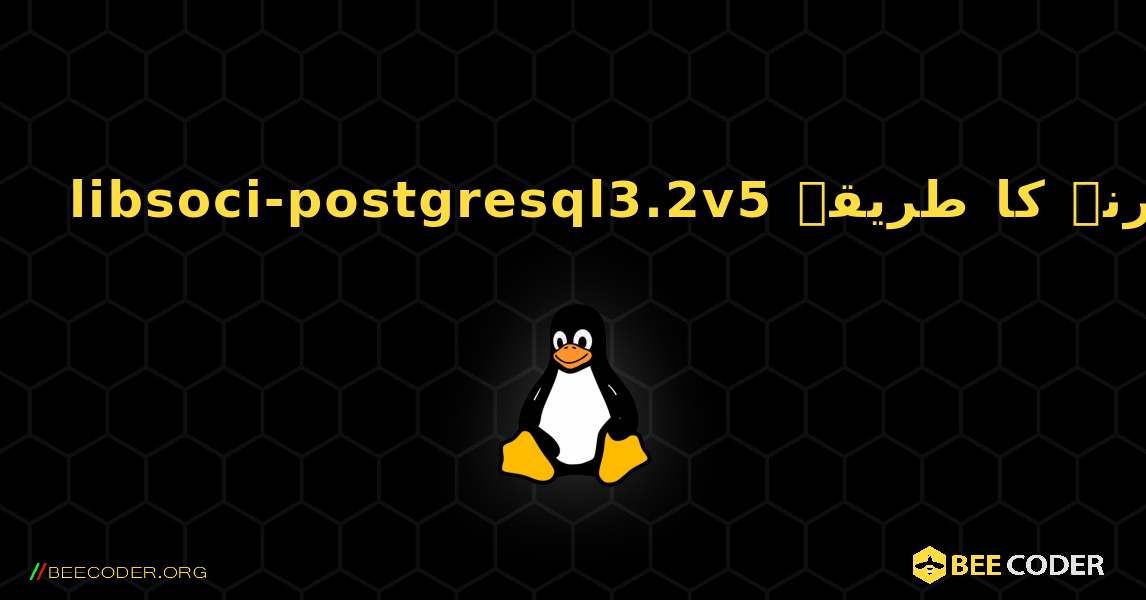 libsoci-postgresql3.2v5  انسٹال کرنے کا طریقہ. Linux