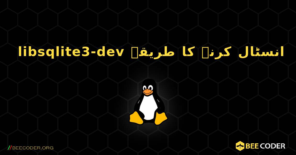 libsqlite3-dev  انسٹال کرنے کا طریقہ. Linux