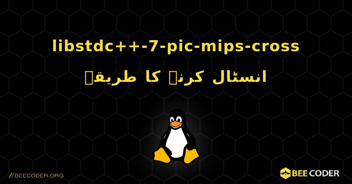 libstdc++-7-pic-mips-cross  انسٹال کرنے کا طریقہ. Linux