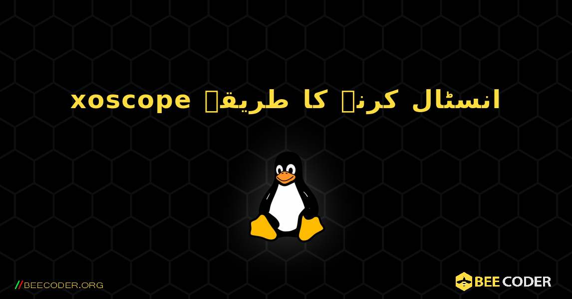 xoscope  انسٹال کرنے کا طریقہ. Linux