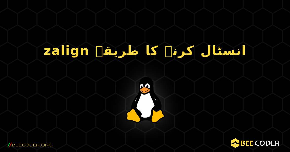 zalign  انسٹال کرنے کا طریقہ. Linux