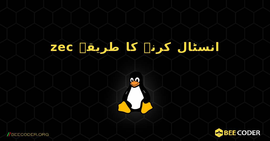 zec  انسٹال کرنے کا طریقہ. Linux