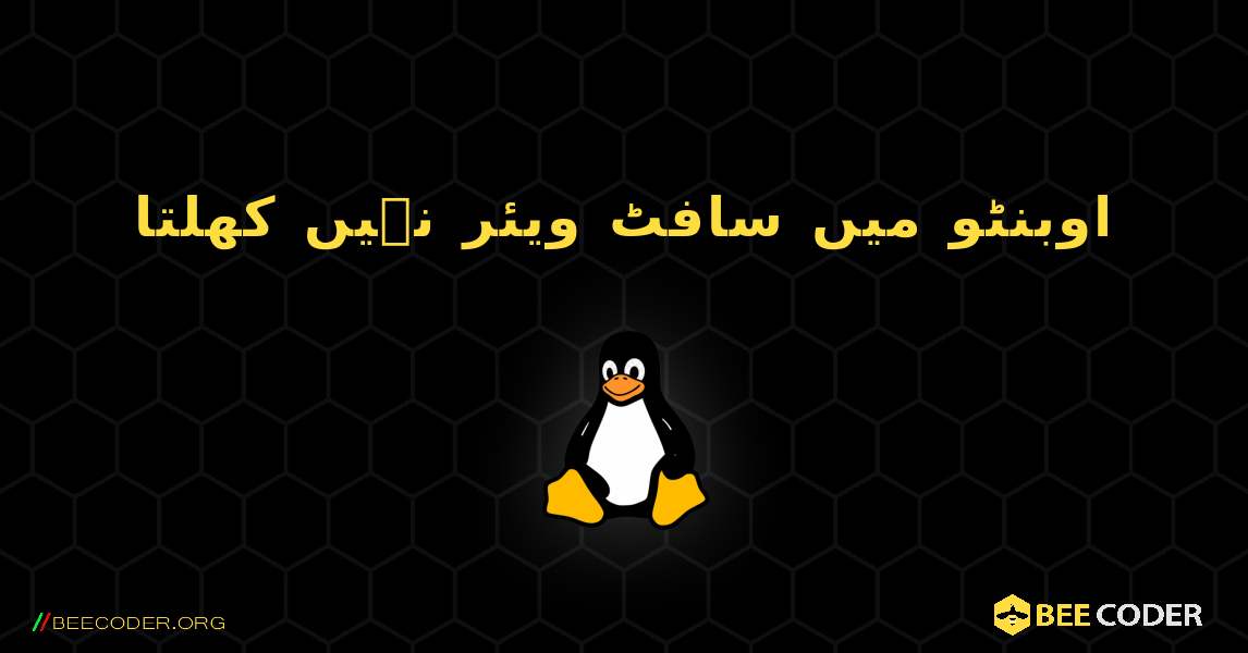 اوبنٹو میں سافٹ ویئر نہیں کھلتا. Linux