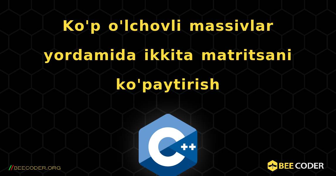 Ko'p o'lchovli massivlar yordamida ikkita matritsani ko'paytirish. C++