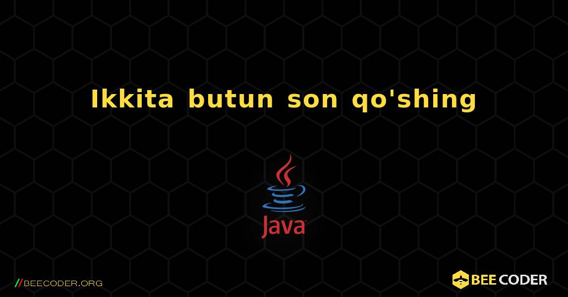 Ikkita butun son qo'shing. Java