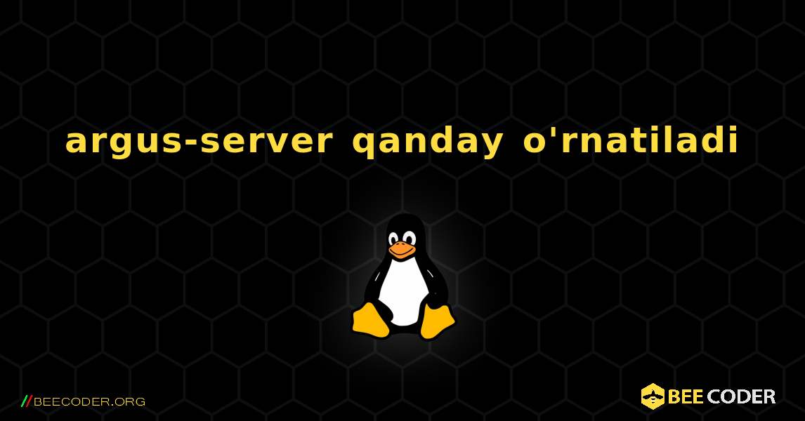 argus-server  qanday o'rnatiladi. Linux