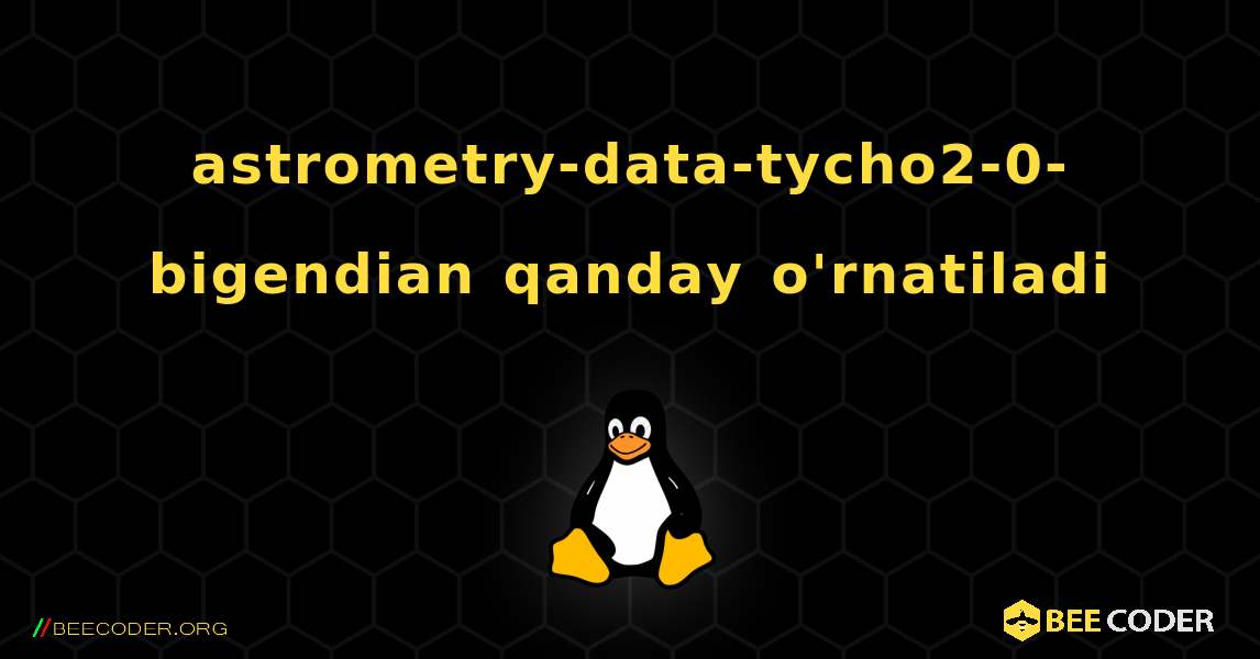 astrometry-data-tycho2-0-bigendian  qanday o'rnatiladi. Linux