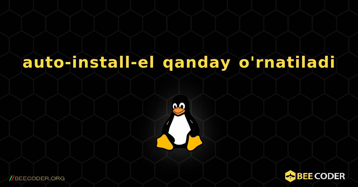 auto-install-el  qanday o'rnatiladi. Linux