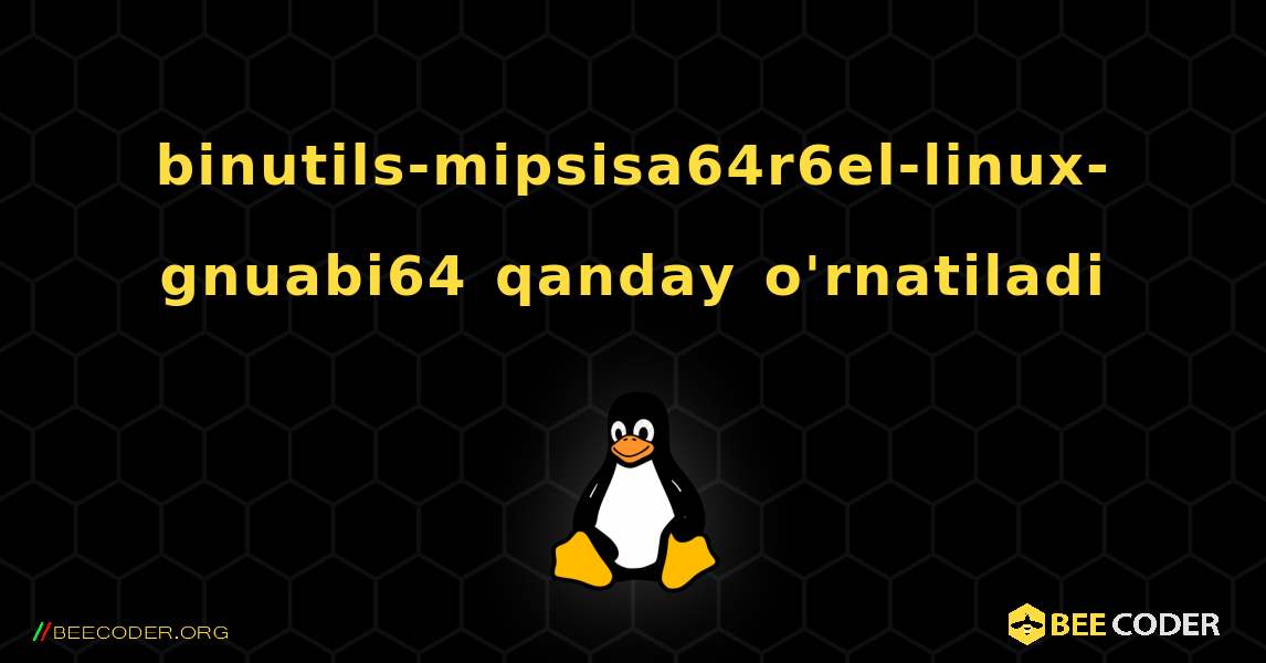 binutils-mipsisa64r6el-linux-gnuabi64  qanday o'rnatiladi. Linux