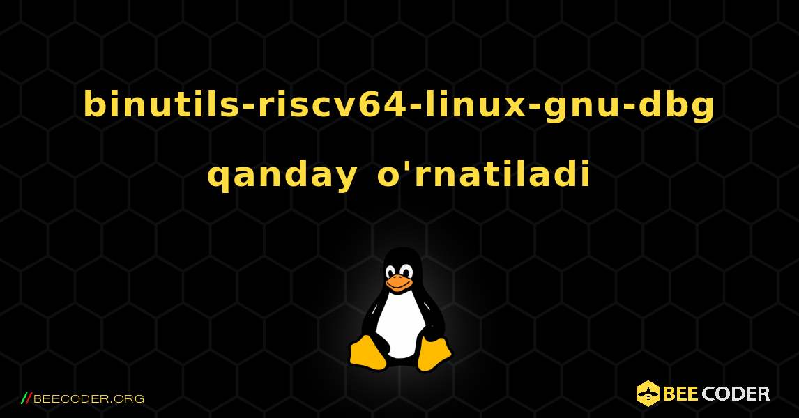 binutils-riscv64-linux-gnu-dbg  qanday o'rnatiladi. Linux