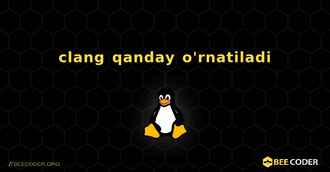 clang  qanday o'rnatiladi. Linux