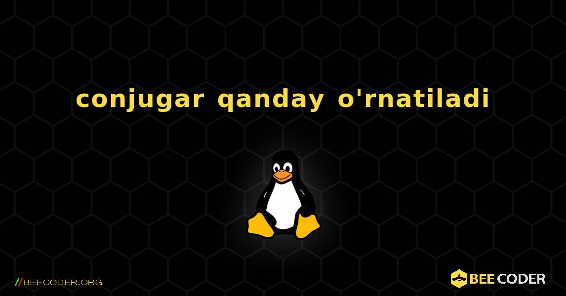 conjugar  qanday o'rnatiladi. Linux
