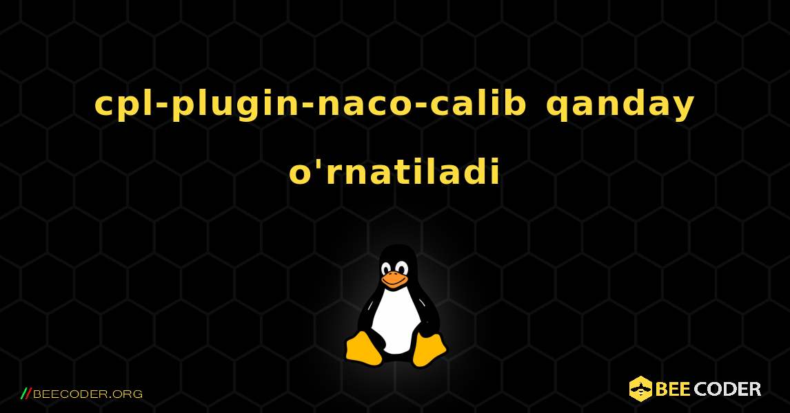 cpl-plugin-naco-calib  qanday o'rnatiladi. Linux