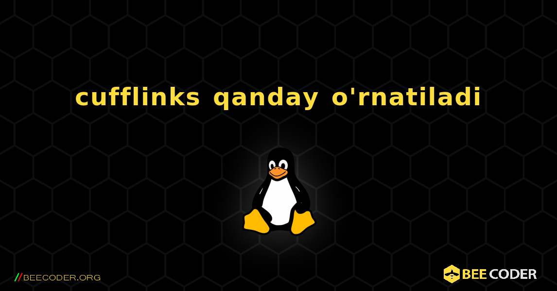 cufflinks  qanday o'rnatiladi. Linux