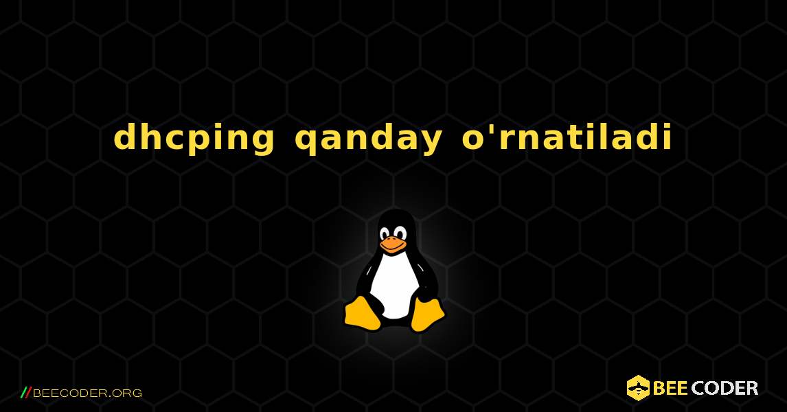 dhcping  qanday o'rnatiladi. Linux