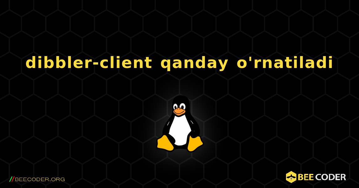 dibbler-client  qanday o'rnatiladi. Linux