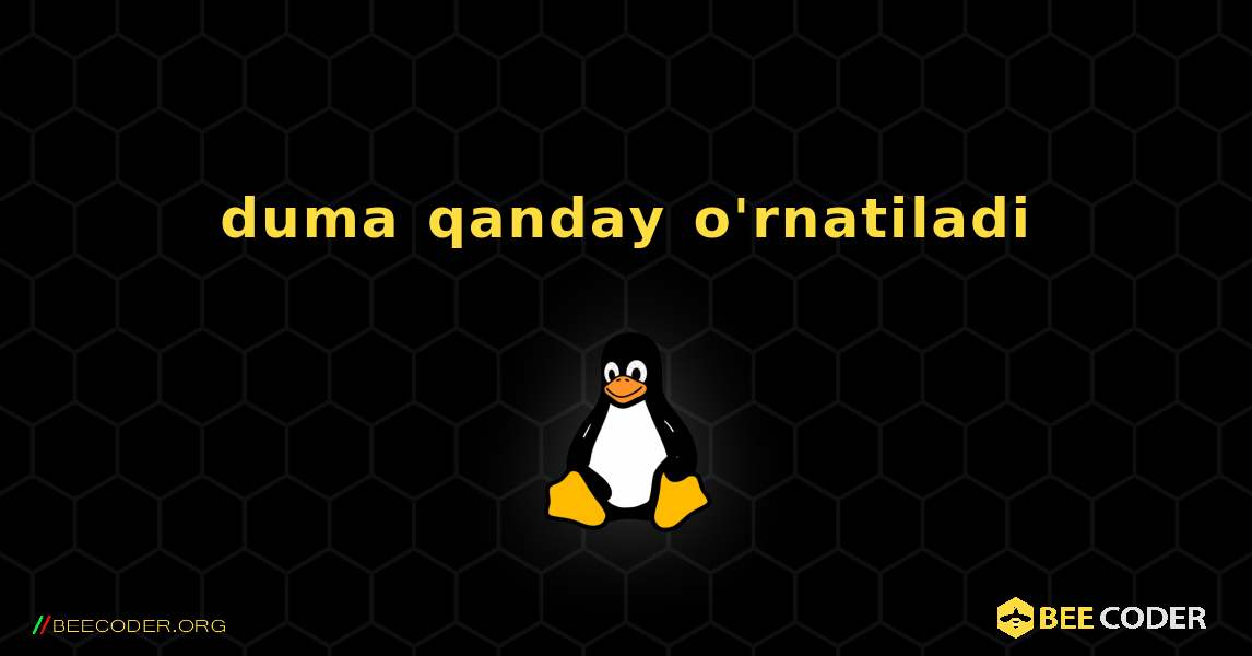 duma  qanday o'rnatiladi. Linux