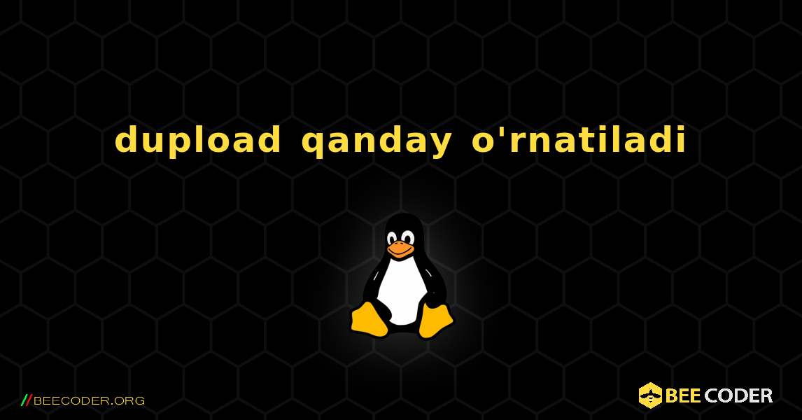 dupload  qanday o'rnatiladi. Linux