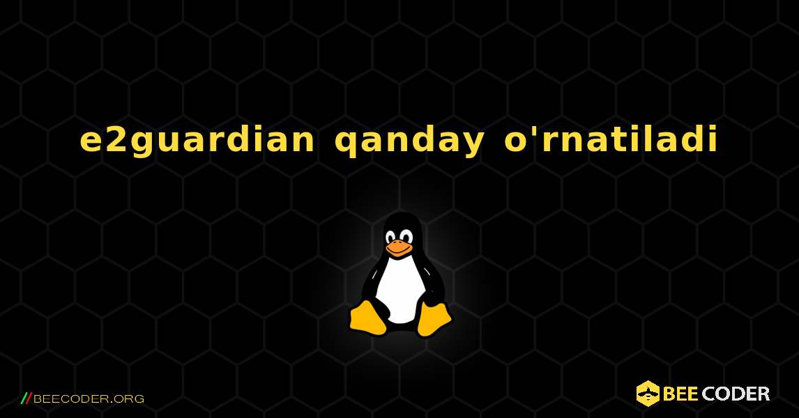 e2guardian  qanday o'rnatiladi. Linux