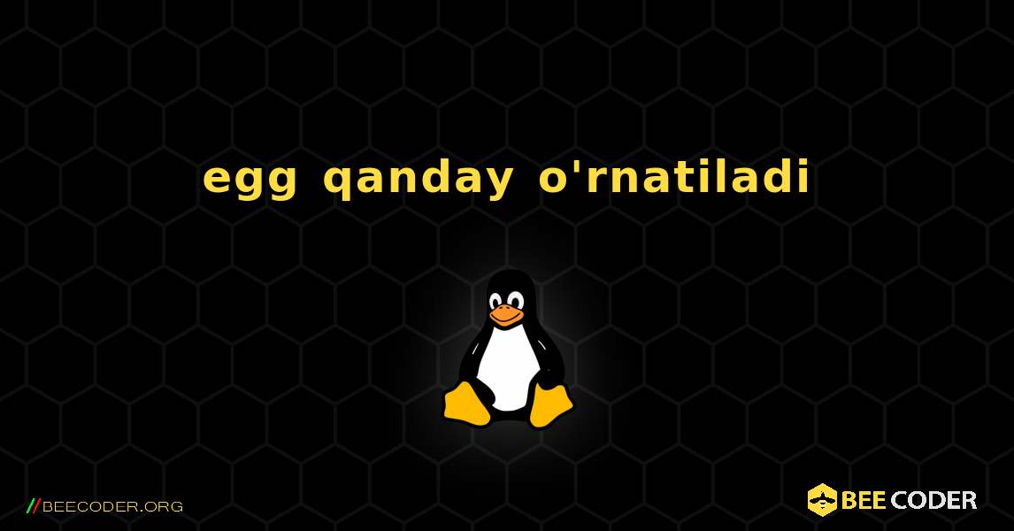 egg  qanday o'rnatiladi. Linux