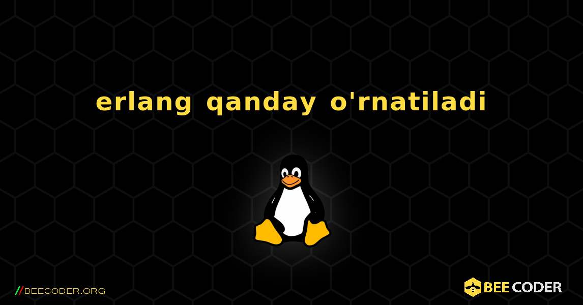 erlang  qanday o'rnatiladi. Linux