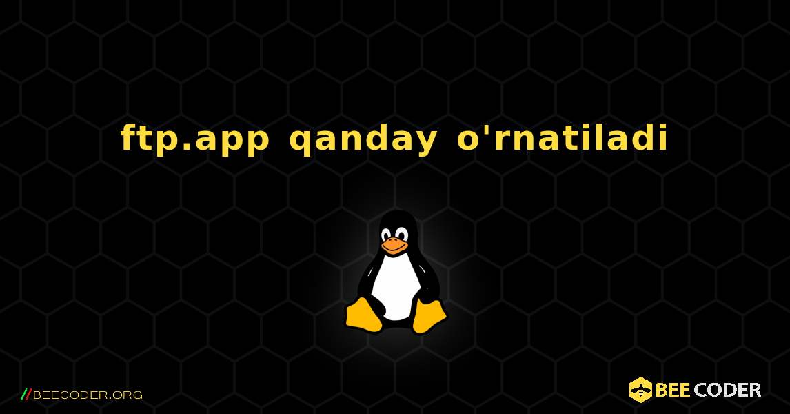 ftp.app  qanday o'rnatiladi. Linux