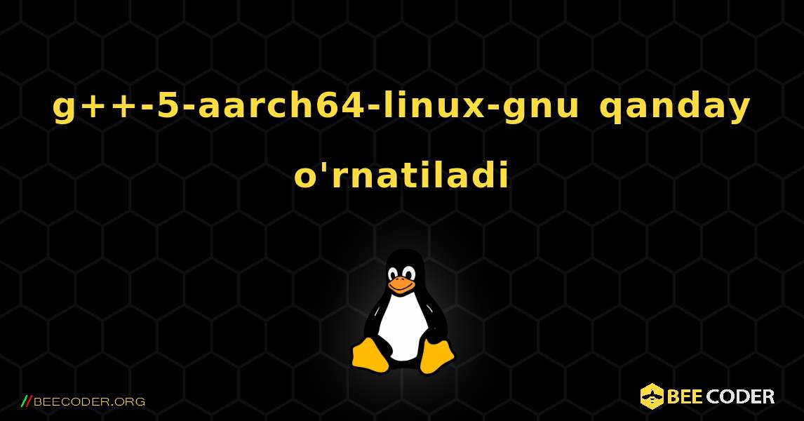 g++-5-aarch64-linux-gnu  qanday o'rnatiladi. Linux