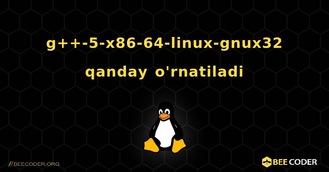 g++-5-x86-64-linux-gnux32  qanday o'rnatiladi. Linux