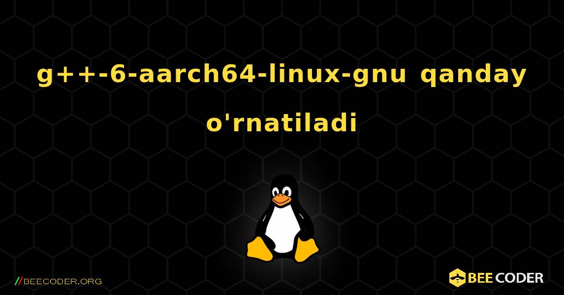 g++-6-aarch64-linux-gnu  qanday o'rnatiladi. Linux